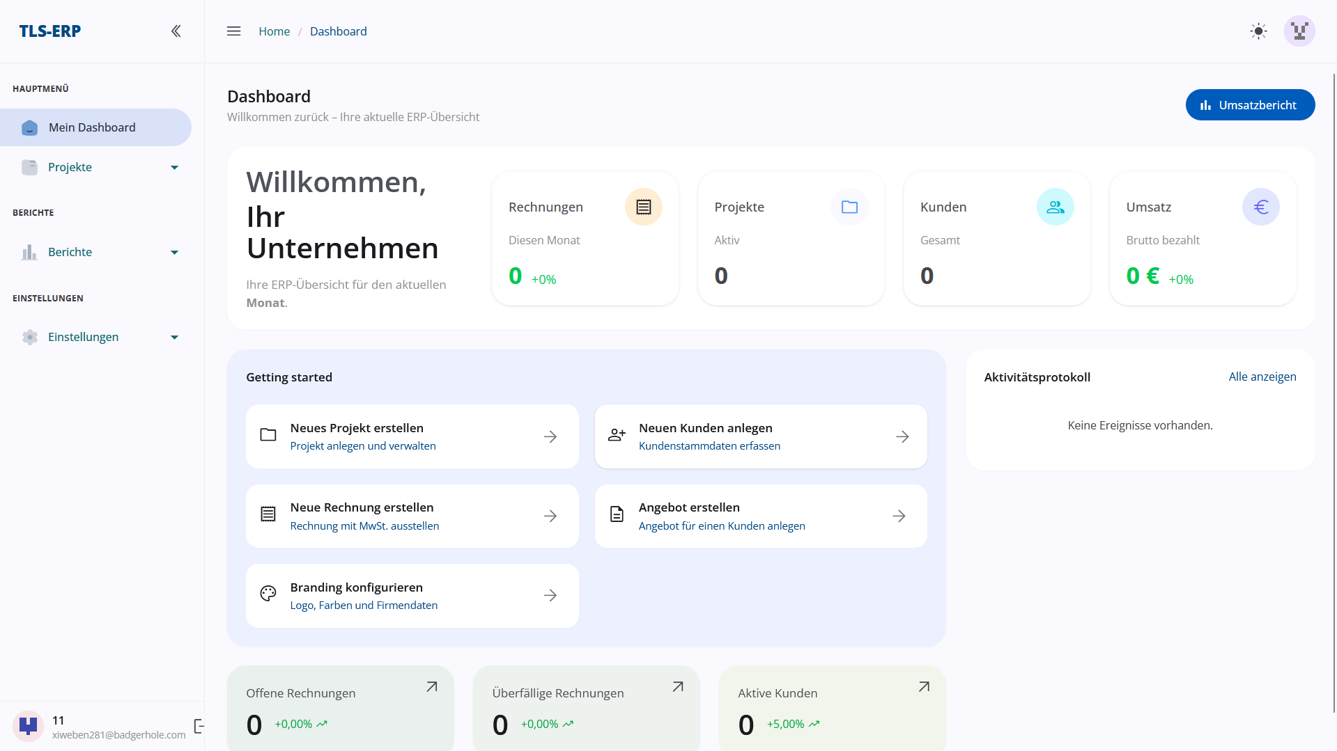 Dashboard – Übersicht